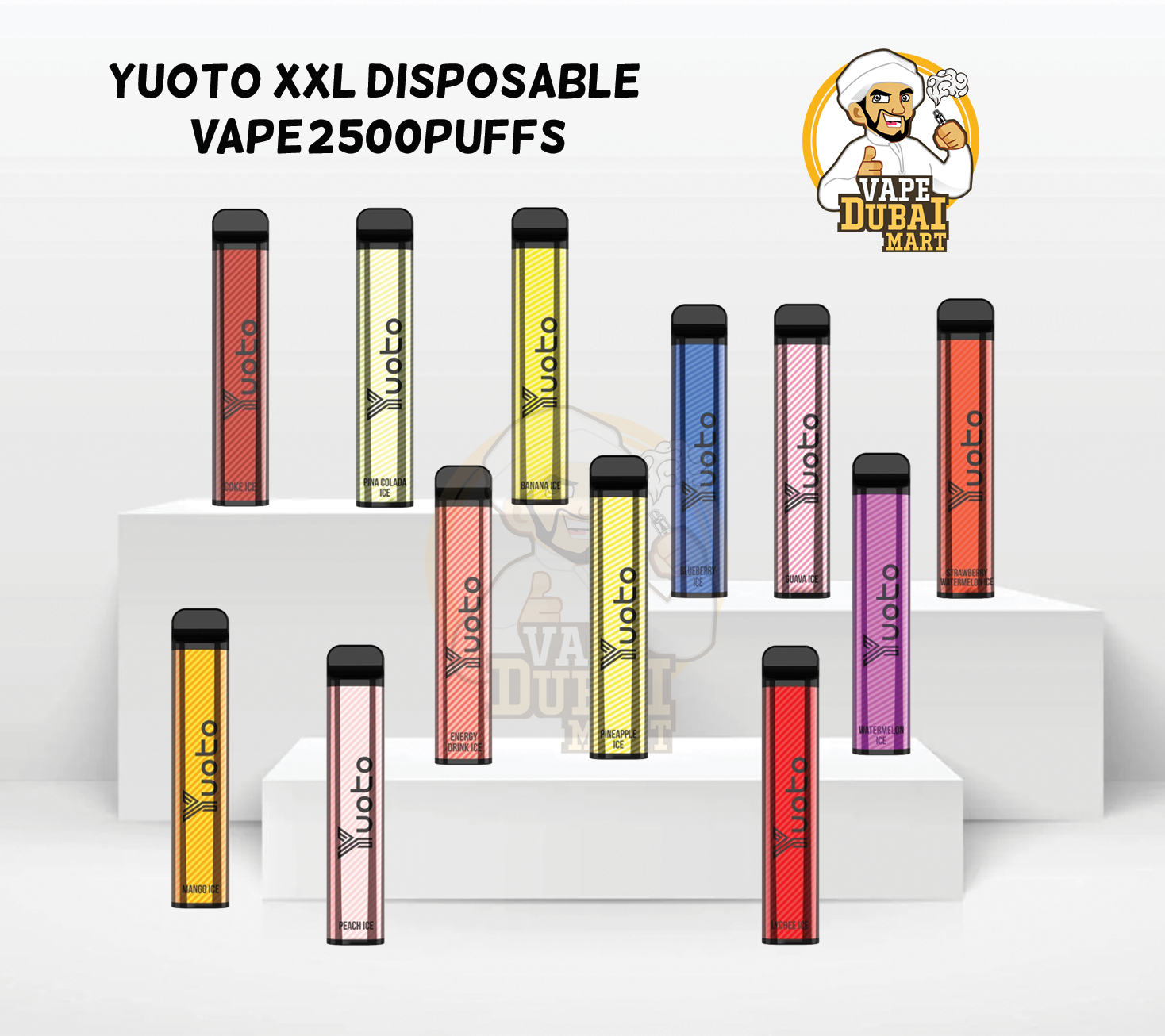 YUOTO XXL DISPOSABLE VAPE(2500Puffs) vapedubaimart