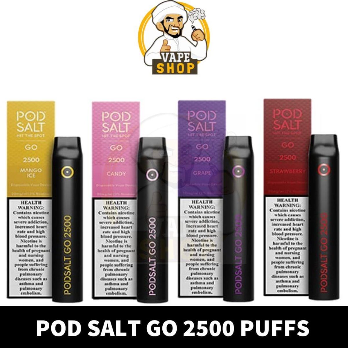 Best POD SALT GO DISPOSABLE VAPE 2500 Puffs in UAE