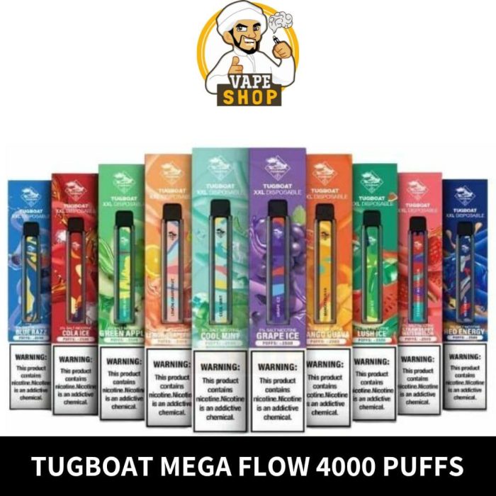 TUGBOAT MEGA FLOW 4000 PUFFS IN UAE Dubai