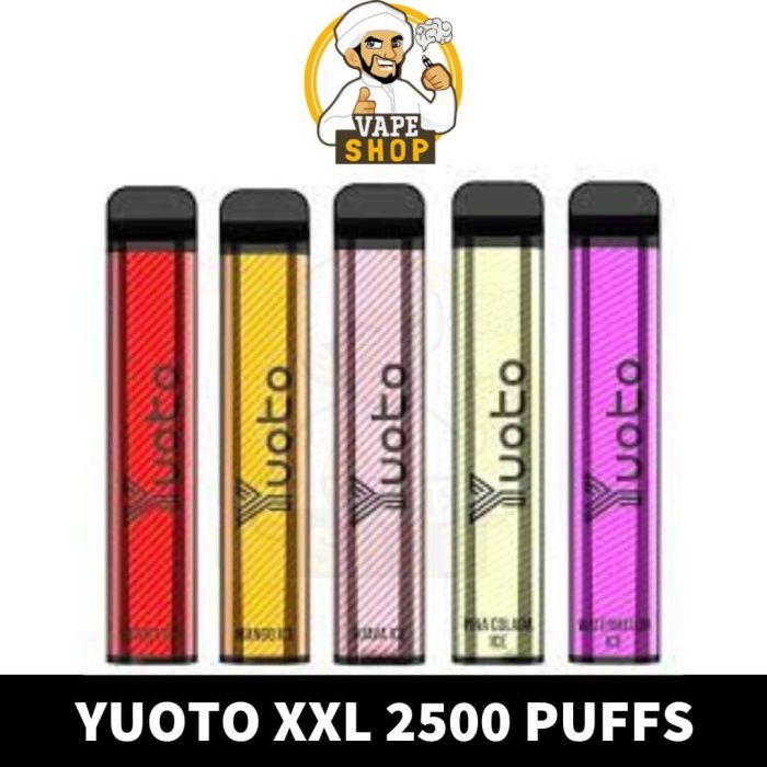YUOTO XXL 2500 PUFFS IN UAE Buy