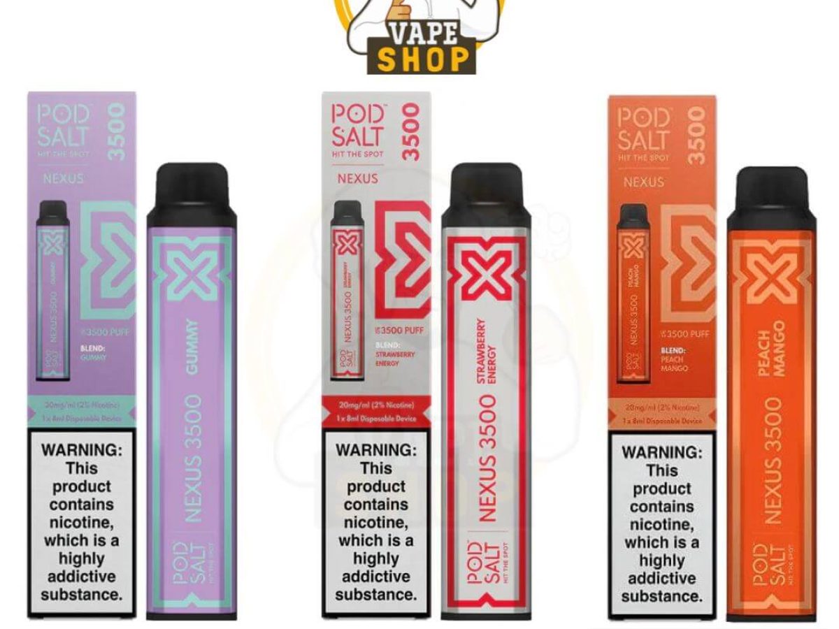 elf bar vape uk PODSALT NEXUS 3500 PUFFS DISPOSABLE VAPE IN UAE