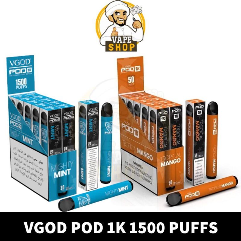 Best Vgod Pod 1k 1500 Puffs Disposable Vape In UAE