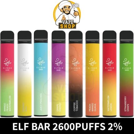 Elf Bar 2600Puffs 20mg Disposable Vape 1050mAh Rechargeable Vape in Dubai, UAE - Vape Shop AE Elf Bar 2600 Dubai Elf Bar 2600 UAE