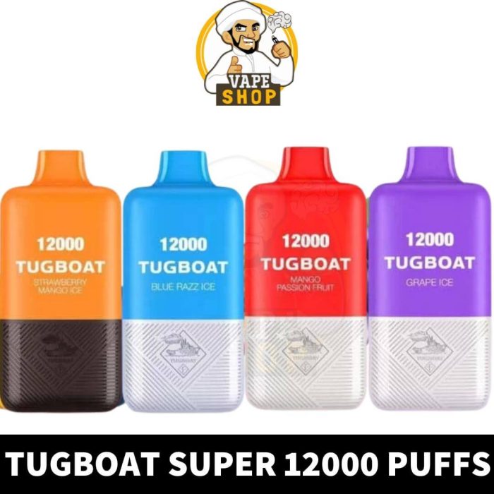Tugboat Super 12000Puffs Disposable 1.0ohm Rechargeable Vape in Dubai, UAE Tugboat 12000Puffs UAE Tugboat Super UAE
