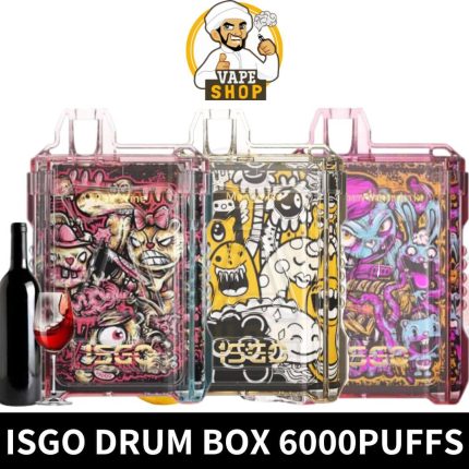ISGO Drum Box Disposable 6000Puffs 5% Rechargeable Vape in Dubai- ISGO 6000Puffs 50mg- Isgo Drum Box 6000Puffs vape Near me vape dubai