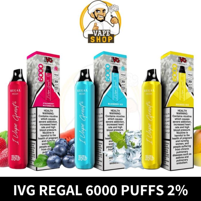 Ivg Regal 6000 Puffs 2% Nicotine Disposable vape in Dubai - IVG Regal 6000 Puffs - IVG 6000Puffs Dubai UAE - Vape Dubai vape near me