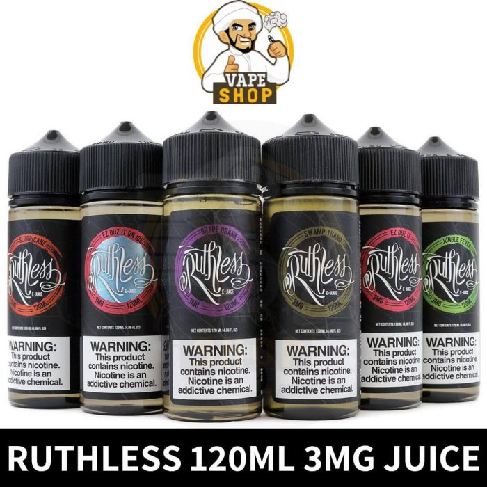 Ruthless E-juice 120ML 3mg All Flavors in UAE- Ruthless 120ml Vape Juice- Ruthless Vape Juice 120ml- Vape Juice near me vape dubai