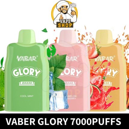 Vabar Glory Disposable 7000 Puffs 20MG, 50MG Rechargeable Vape in Dubai- Vaber Glory 7000- Vaber 7000Puffs- Vape Shop Near me