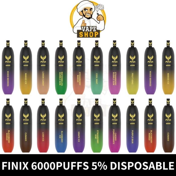 best Finix 6000 Puffs 5% Nicotine Disposable Vape In Dubai- Finix 6000puffs Disposable- Finix Disposable 6000- Vape Dubai Vape Shop Near Me