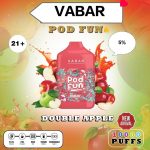 DOUBLE APPLE Buy VABAR Pod Fun Disposable 10000Puffs Rechargeable vape in UAE- VABER 10000Puffs- VABER Pod Fun 10000- Vape Shop Near me Dubai