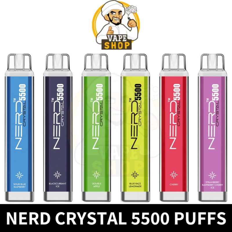 NERD Crystal Disposable in Dubai- NERD 5500 Crystal Disposable Dubai- NERD 5500 UAE- NERD Crystal 5500 Vape Shop near me