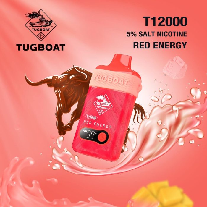 Tugboat T1200 Disposable Red Energy12000 Puffs 50Mg