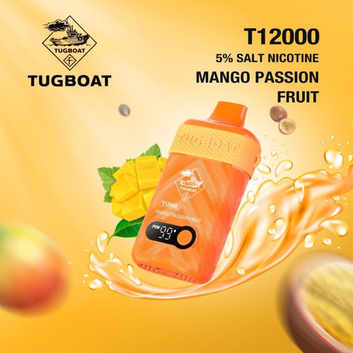 Tugboat T12000 Disposable Mango Passion Fruit 12000 Puffs 50Mg