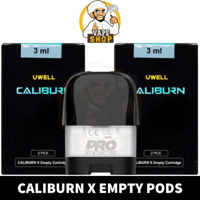 Buy Caliburn X Empty Pods of 3ml Capacity in Abu Dhabi, UAE - Caliburn X Pods shop in Dubai - Buy Empty Pods for Caliburn X Kit near me