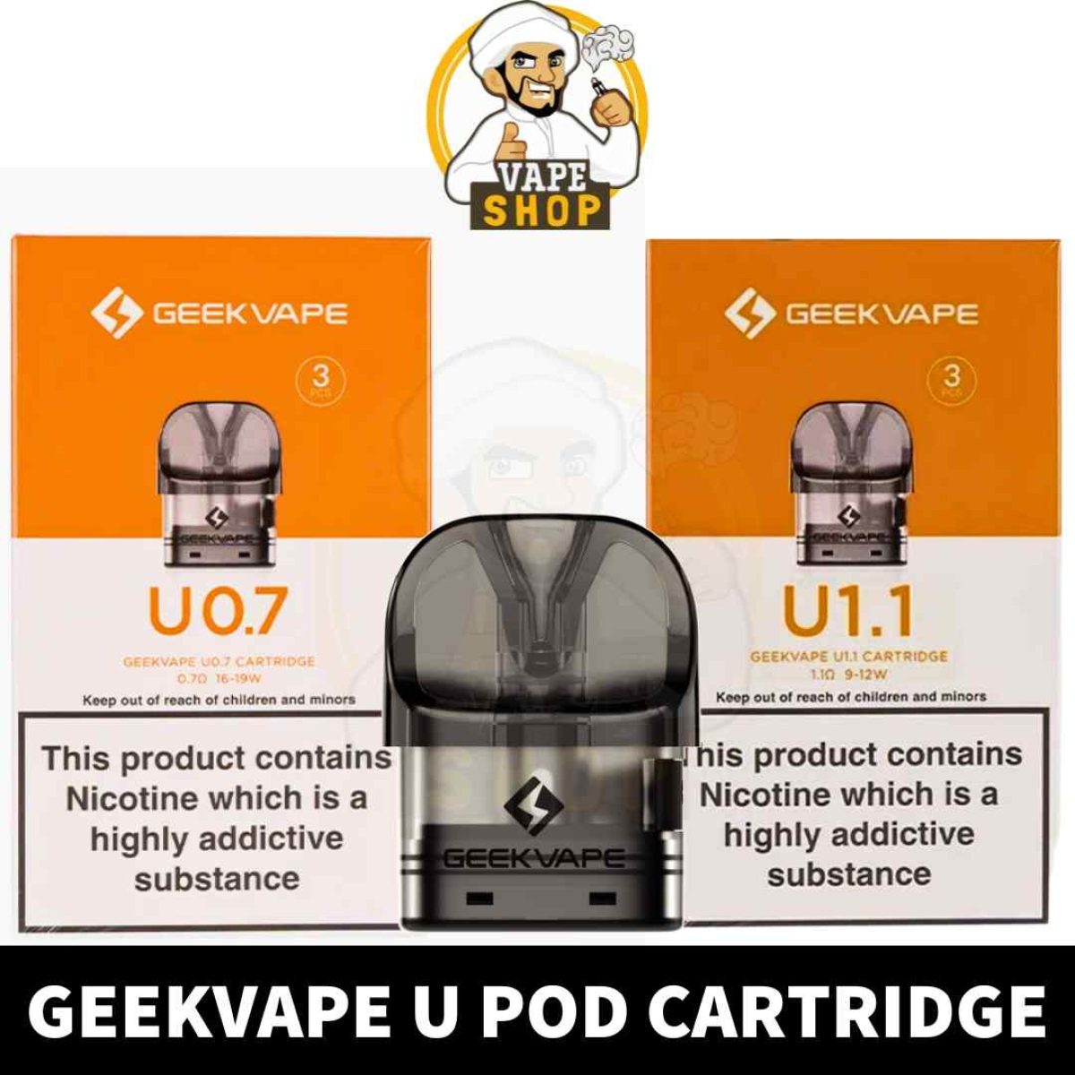 Best GEEKVAPE U Pods Cartridge 0.7ohm & 1.1ohm in Dubai