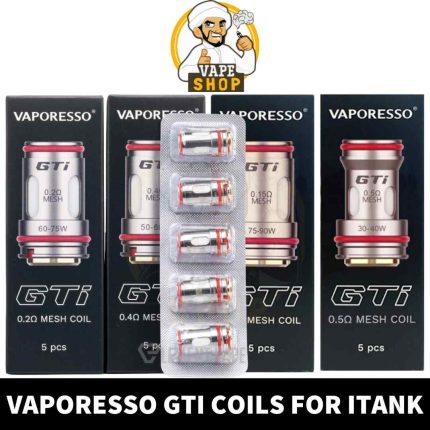 Buy GTi Replacement Coils for iTanks in Dubai, UAE - VAPORESSO GTi Coils of 0.15ohm, 0.2ohm, 0.4ohm, 0..5ohm in Dubai - shop near me
