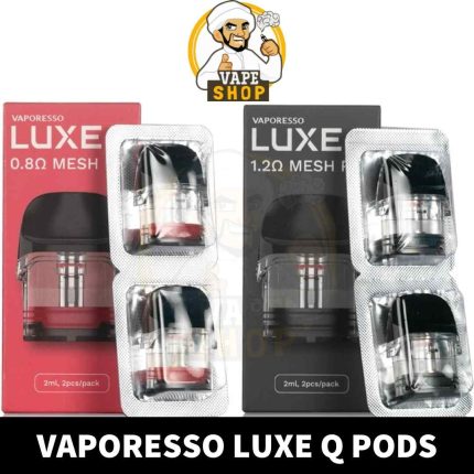 Buy Luxe Q 1.2ohm Mesh Pod & Luxe Q 0.8ohm Mesh Pod in UAE - VAPORESSO LUXE Q Pods shop in Dubai - Q Replacement Pods Near me