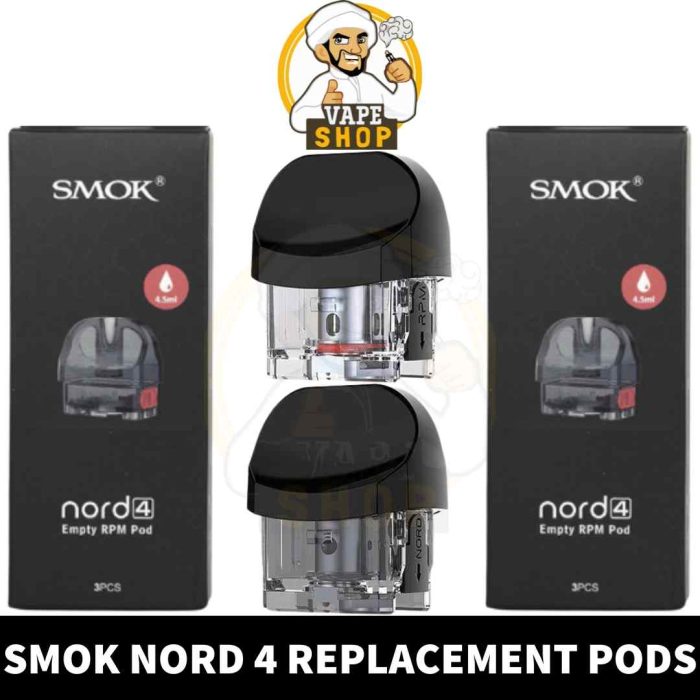 Buy SMOK NORD 4 PODS in UAE - NORD 4 RPM 2 Pods in Dubai - NORD 4 RPM Pods in Dubai - NORD 4 Replacement Pods shop near me