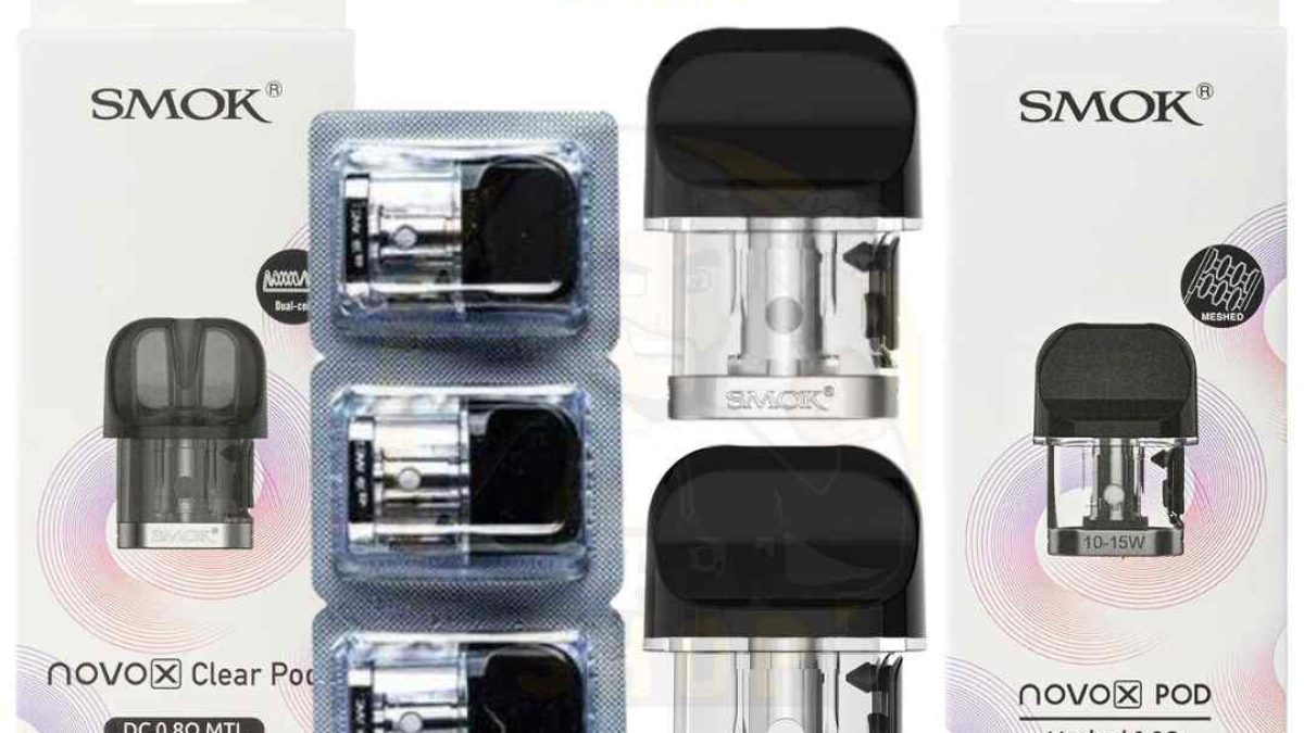 SMOK Novo X Replacement Pods 3 Pack - Meshed 0.8 Ohm, 10W-15W, Dual Coil,  2mL Refillable, For MTL Vaping Replacement Pods 0.8 Ohm Meshed Coils 3 Pack  MTL