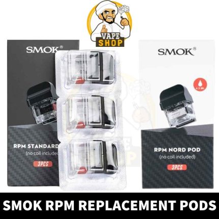 Buy SMOK RPM Replacement Pods in UAE - 4.5 ml RPM Nord Pods in Dubai - 4.3 ml RPM Standard Pods in Dubai - RPM Cartridge shop near me