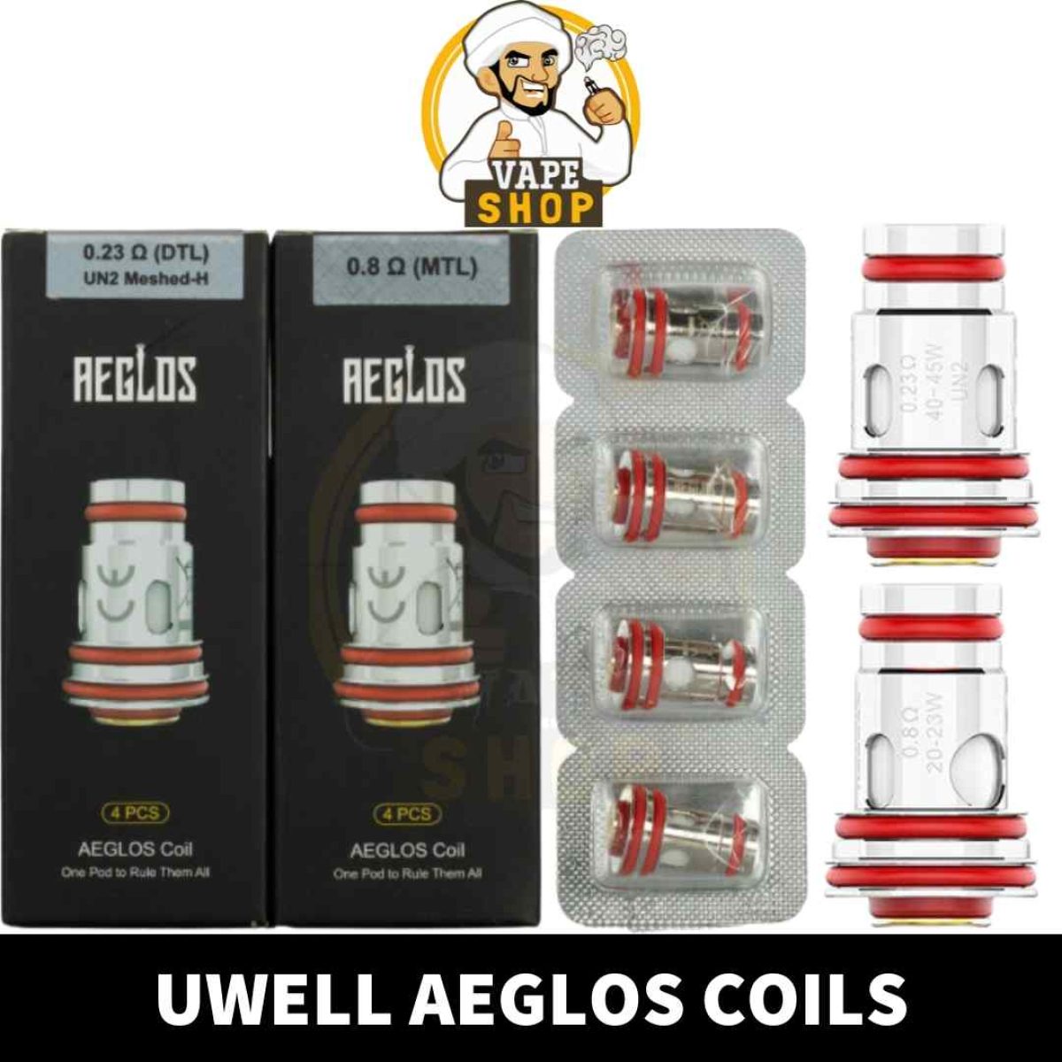 Uwell Aeglos H2 Replacement Coils (4pcs/pack) Reviews Uwell Aeglos H2 ...