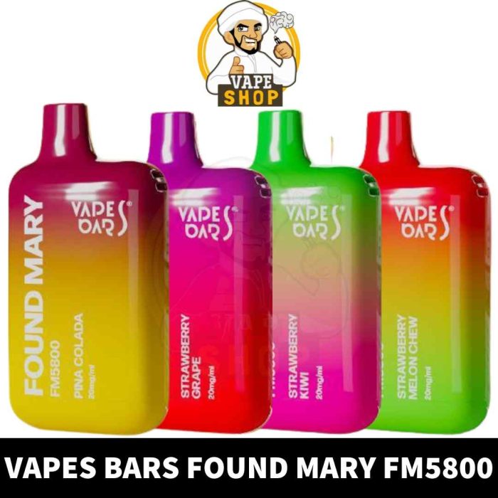 Buy VAPES BARS Found Mary Disposable FM5800 20mg (2%) in Abu Dhabi, UAE - FM800 Disposable in Dubai - Disposable vape Shop near me