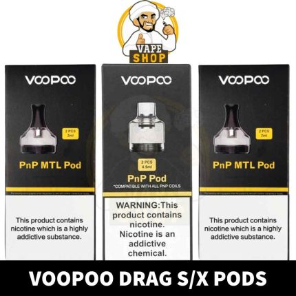 Buy VOOPOO Drag X Pods & Drag S Pods in UAE - VOOPOO Drag S_X Pods PnP & PnP MTL Pods in Dubai - 4.5 ml Pods for VM1-VM5 Near me