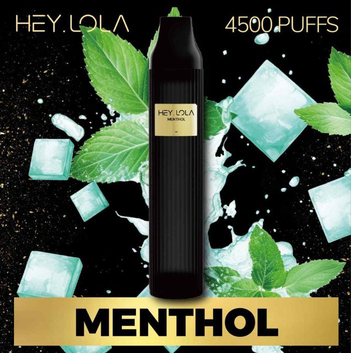 MENTHOL Buy HEY LOLA 4500 Puffs Disposable 10ml 20mg Rechargeable Vape in Abu Dhabi, UAE - HEY LOLA Disposable Buy in Dubai 1.2 ohm Near Me