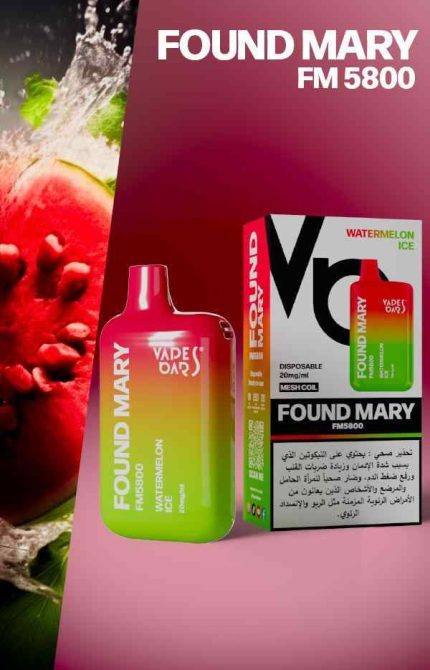 WATERMELON ICE Buy VAPES BARS Found Mary Disposable FM5800 20mg (2%) in Abu Dhabi, UAE - FM800 Disposable in Dubai - Disposable vape Shop near me