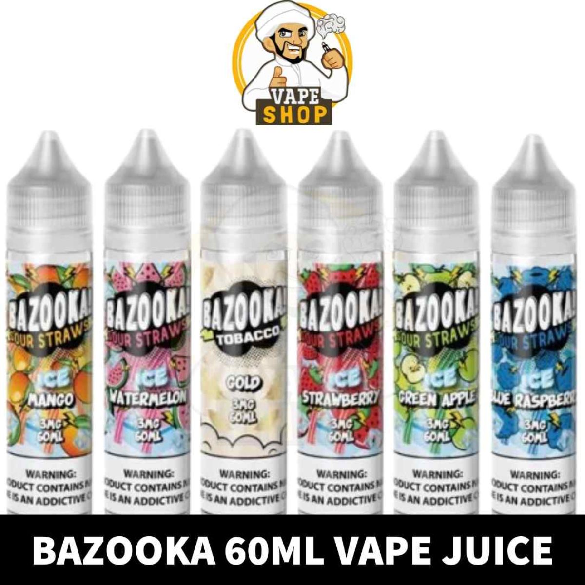 Best BAZOOKA 60ML Vape Juice 3MG E-Liquid in Dubai Best BAZOOKA 60ML Vape Juice 3MG E-Liquid in Dubai