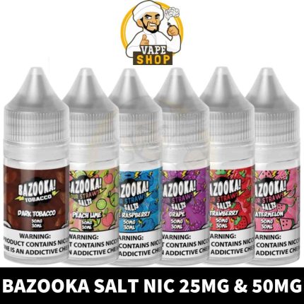 Buy BAZOOKA Salt Nic of 30ML Size & 25MG, 50MG Nicotine in UAE - BAZOOKA Sour Straws Salt in Dubai - BAZOOKA SALTS Shop Near ME