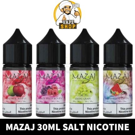 Buy MAZAJ Salt Nic of 25MG & 50MG, size 30ml in UAE - MAZAJ 25MG Salt Nic in Dubai - MAZAJ 50MG Salt Nic in Dubai Vape Shop Near Me MAZAJ 30ML SALT NICOTINE