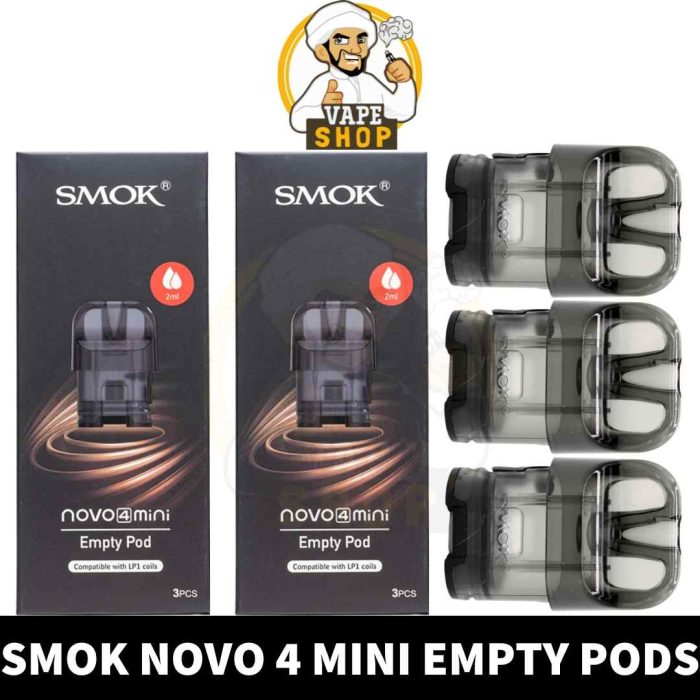 Buy SMOK Novo 4 Mini Empty Pods of 2ml Capacity in UAE - Novo 4 Mini Replacement Pod in Dubai - Novo 4 Mini Pod Cartridge Shop in Dubai