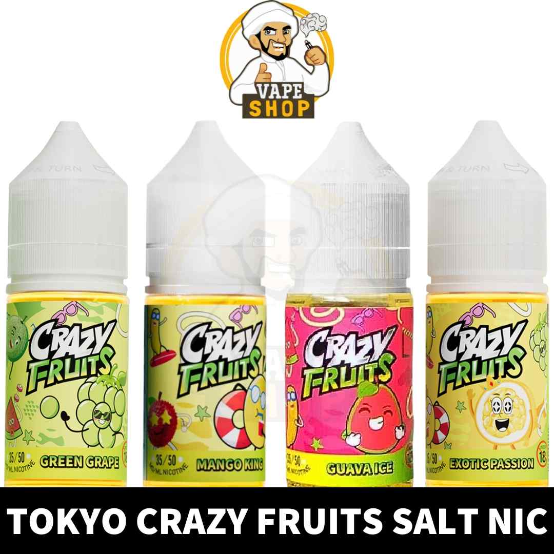 Buy TOKYO Crazy Fruits Salt Nicotine of 30ml size & 35mg, 50mg Nic Strength in UAE - TOKYO Salt Nic Crazy Fruit Juice Shop in Dubai Near Me
