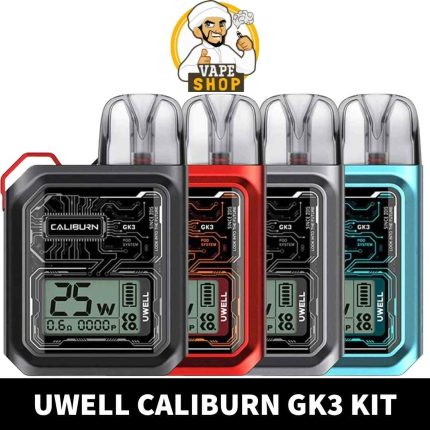 Buy UWELL Caliburn GK3 Kit of 25W and 900mAh in Dubai - Available Color_ Black, Blue, Red and Silver - Caliburn GK3 Pod System Near Me