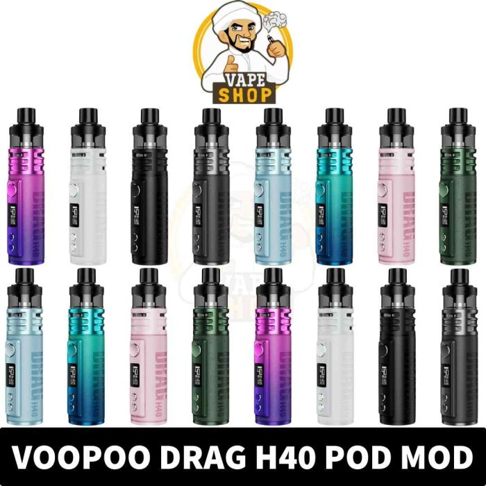 Drag H40 Pod Kit of 40W 1500mAh in UAE - VOOPOO Drag H40 Pod Mod buy in Dubai - VOOPOO Vape Kit Shop in Dubai Near Me