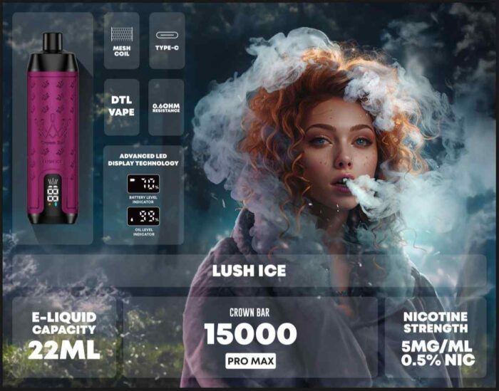 Buy AL FAKHER Crown Bar Pro Max Disposable 15000 Puffs Rechargeable Vape in Dubai - Disposable Vape in Dubai