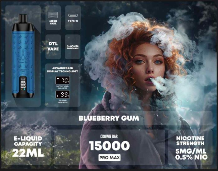 Buy AL FAKHER Crown Bar Pro Max Disposable 15000 Puffs Rechargeable Vape in Dubai - Disposable Vape Shop UAE