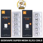 Buy Geekvape Super Mesh X1_X2 Coils (New Version) - 5pcs_pack in Dubai - Super Mesh X2 Coils in UAE - 0.2ohm(X1 Coil), 0.4ohm (X2 Coil) shop near me