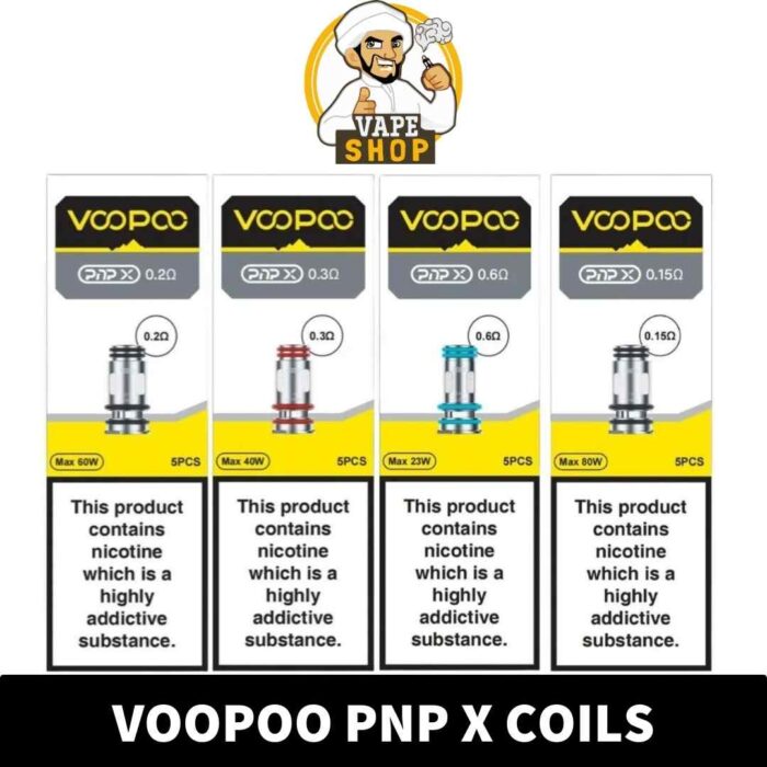 Experience exceptional vaping performance with VOOPOO PnP X Replacement Coils. Choose from 0.15ohm, 0.2ohm, 0.3ohm, and 0.6ohm coils