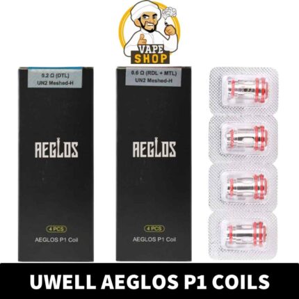 UWELL Aeglos P1 Replacement Coils options_ UN2 Meshed-H 0.2ohm Coil for DTL (45W-52W) and 0.6ohm Coil for MTL_RDL vaping (23W-27W)