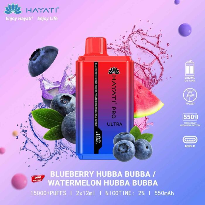 BLUEBERRY HUBBA BUBBA WATERMELON HUBBA BUBBA hayati pro ultra 15000 puffs price in dubai