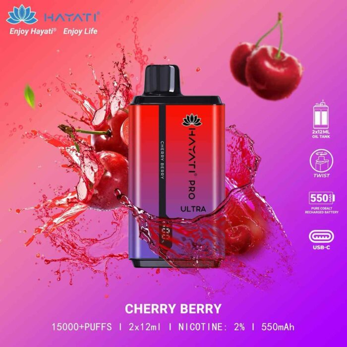 CHERRY BERRY hayati pro ultra 15000 puffs price in dubai