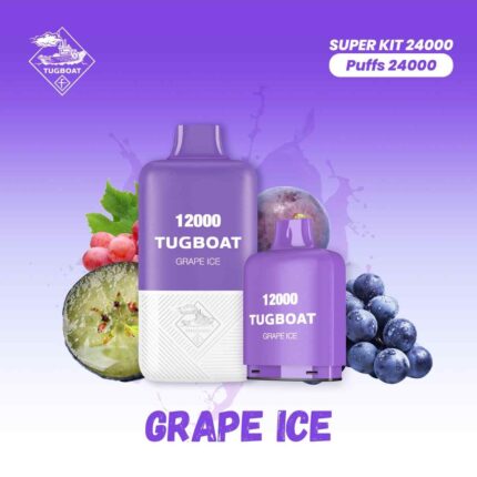 TUGBOAT SUPER 12000 + 12000 Puffs 50MG Disposable Vape in UAE. TUGBOAT Super Kit 24000 Puffs Disposable Vape in Dubai Vape