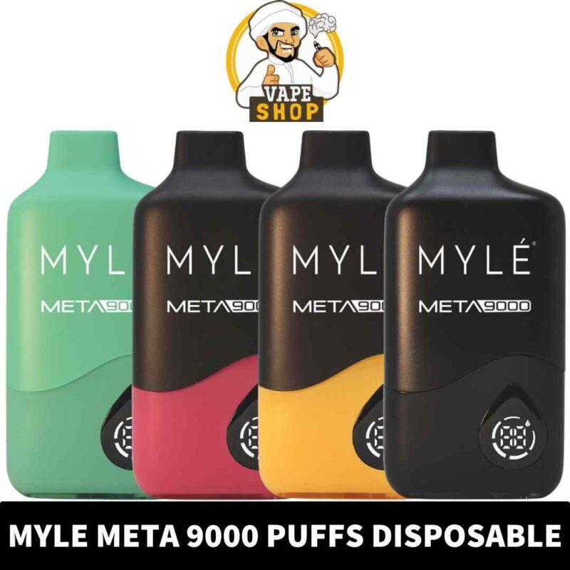 MYLE 9000 Puffs Meta Disposable 50mg Rechargeable Vape in UAE. MYLE Meta 9000 Puffs Disposable Vape shop in Dubai. Myle vape Dubai