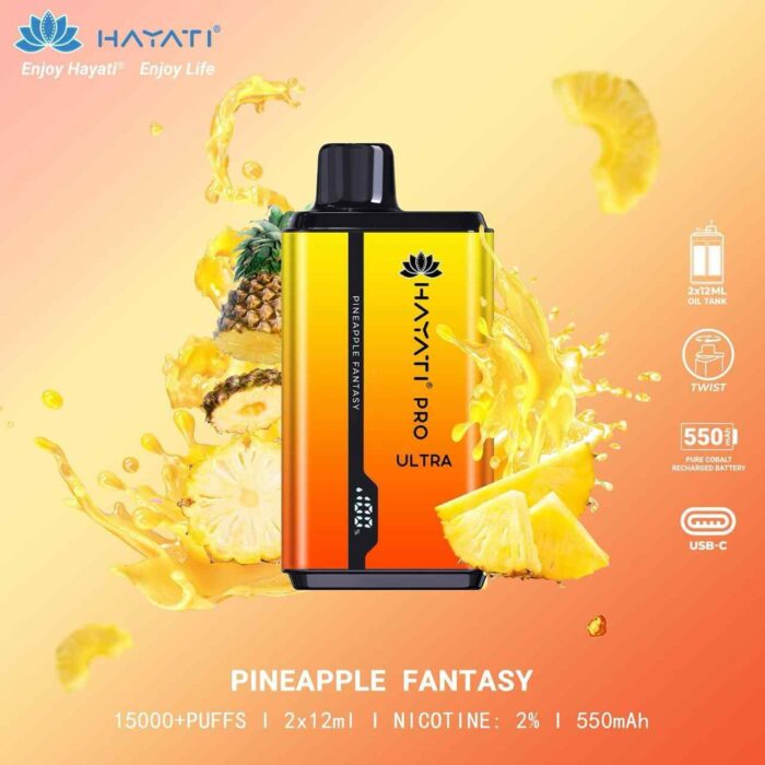 PINEAPPLE FANTASY hayati pro ultra 15000 puffs price in dubai