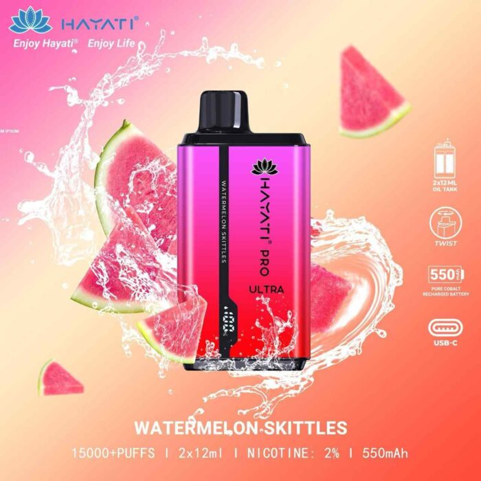 WATERMELON SKITTLES hayati pro ultra 15000 puffs price in dubai