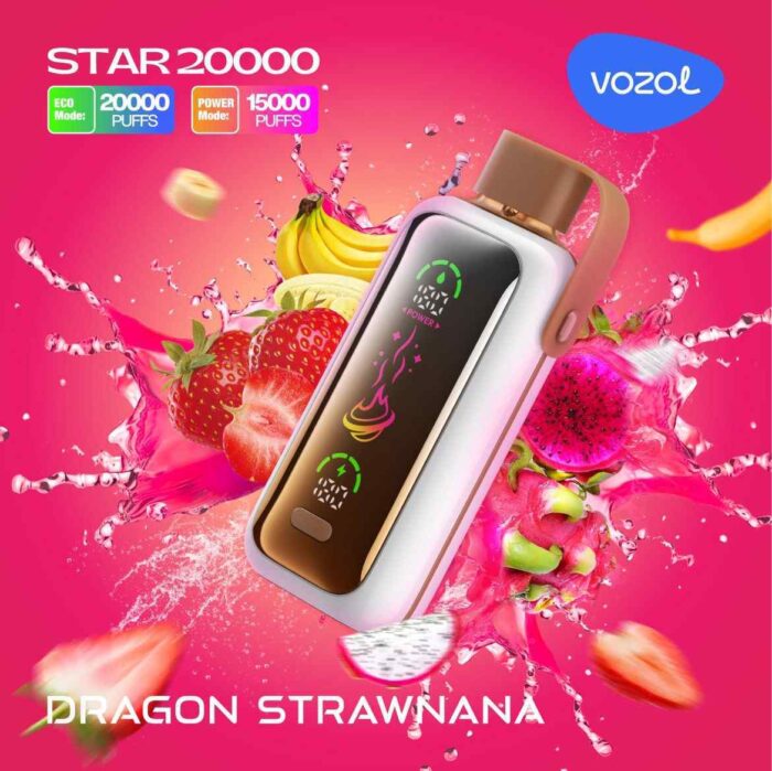 VOZOL Star 20000 Puffs Price in Dubai DRAGON STRAWNANA