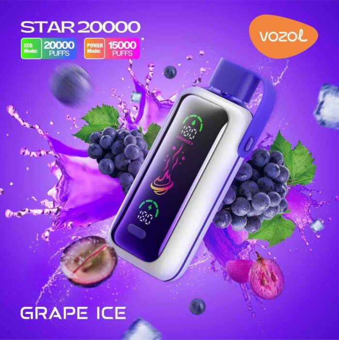 VOZOL Star 20000 Puffs Price in Dubai GRAPE ICE