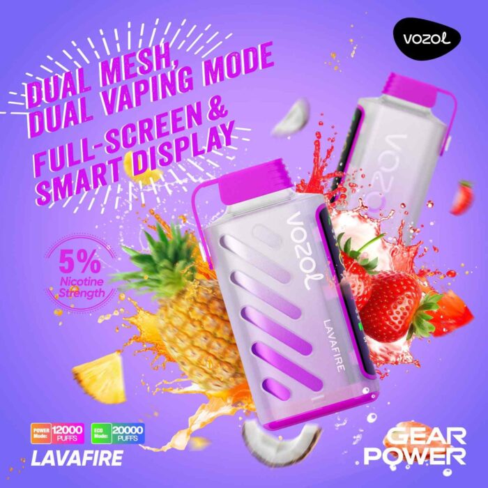 vozol gear power 20000 puffs price in dubai LAVAFIRE